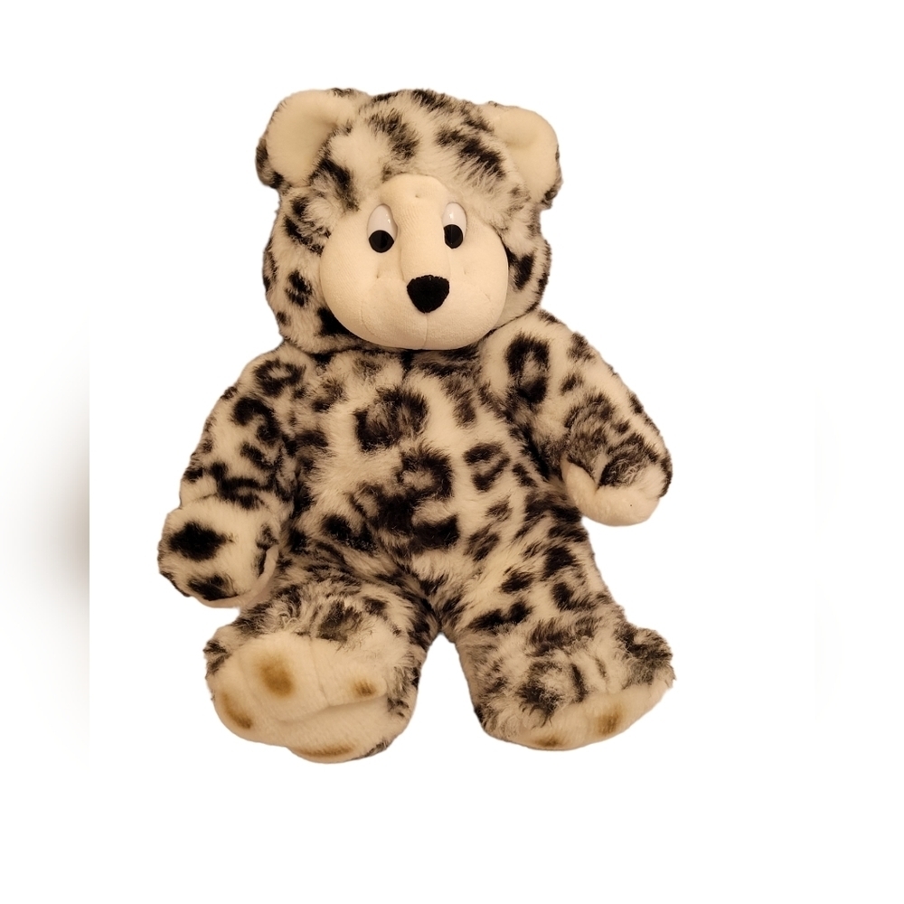 17" bear cat plush stuffed animal black and white Kid's of America